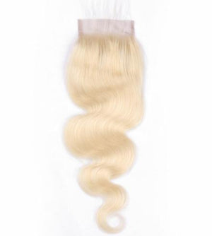 Blonde Hair Transparent Lace Closure